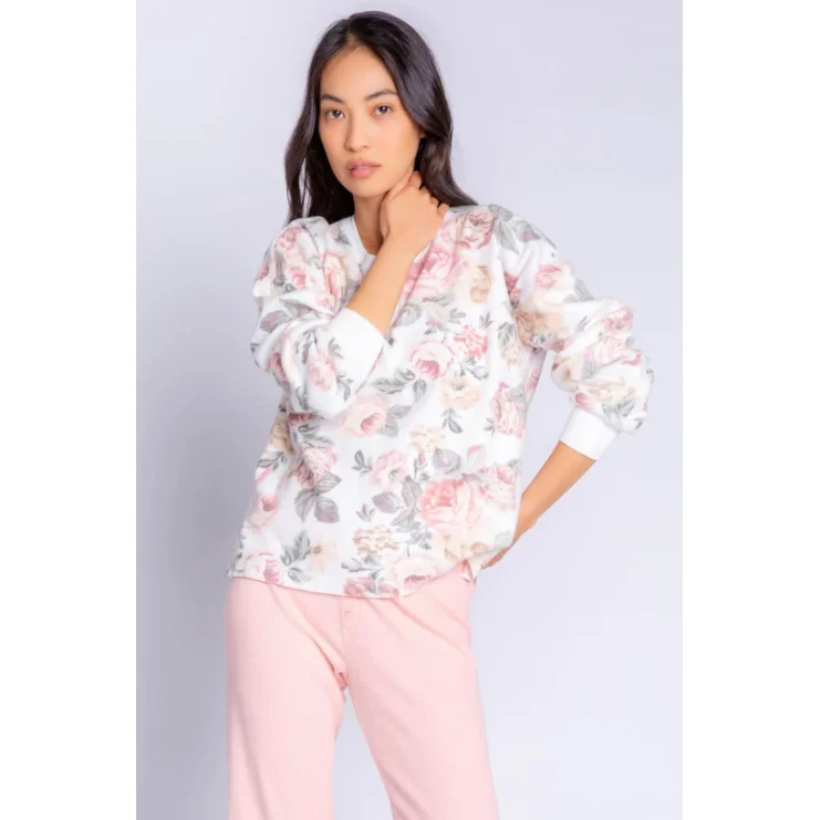 Long Sleeve Retro Rose Top