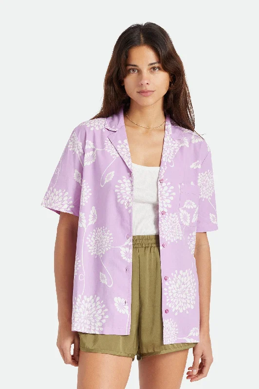 Bunker Garden Floral Boyfriend S/S Woven  - Orchid