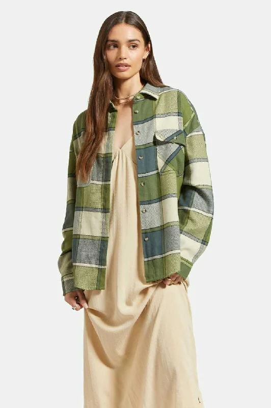 Bowery Women's Classic L/S Flannel - Blue Mirage/Dill Plaid