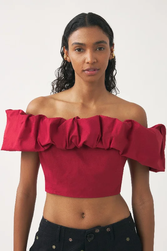 Pop Off-Shoulder Cropped Top