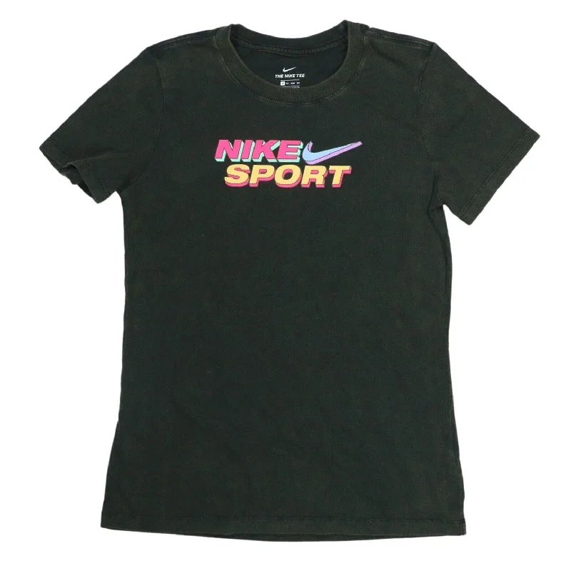 Nike Women's Cotton Logo T-Shirt Black Size Small