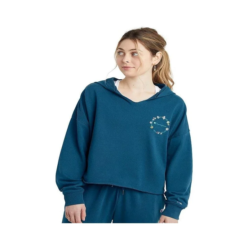 Champion Women's Campus French Hoodie Blue Size X Large - XL