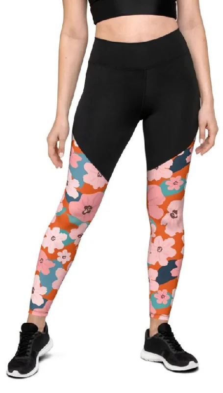 Vintage Floral Compression Leggings