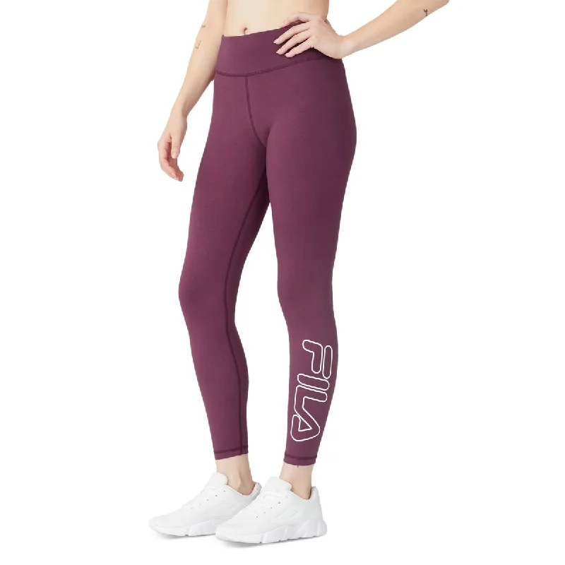 Fila Women's Strut Mid Rise Logo Leggings Red Size 7-8