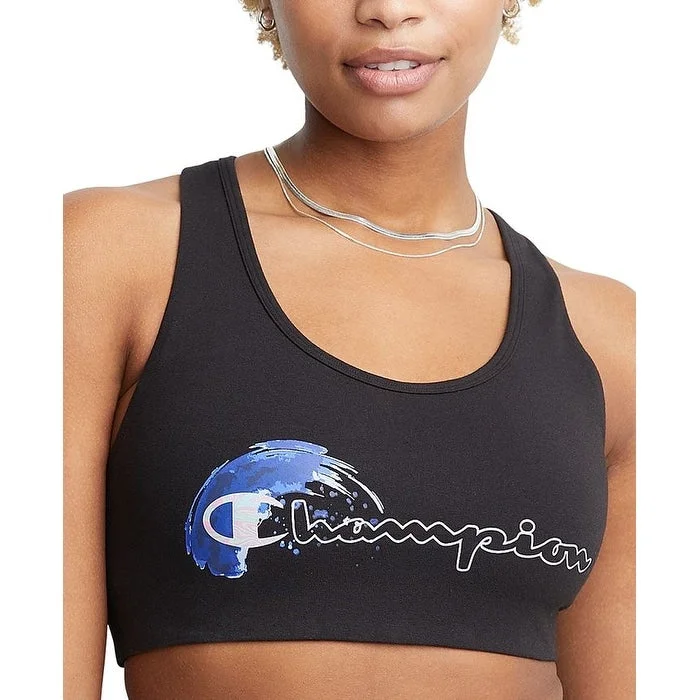 Champion Women's The Authentic Racerback Sports Bra Black - XS