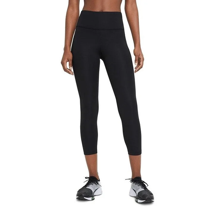 Nike Women's Fast High Waisted Crop Leggings Black Size X-Small - XS