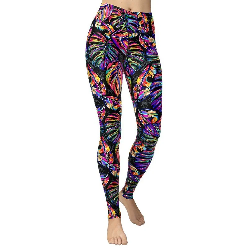 Artsy Tropical Yoga Leggings