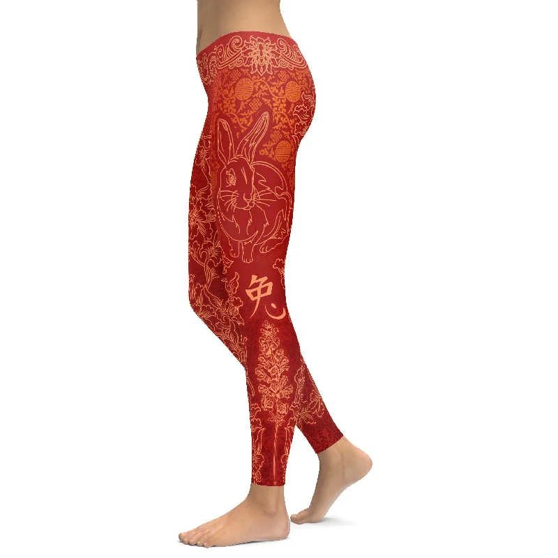 Chinese Zodiac Rabbit Leggings