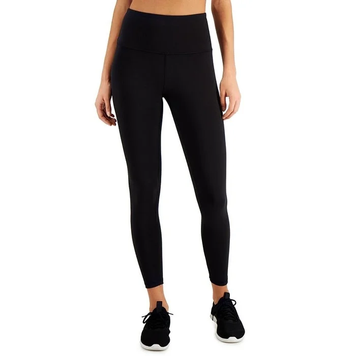 ID Ideology Women's Compression Back Zip 7/8 Leggings Black Size X-Small - XS