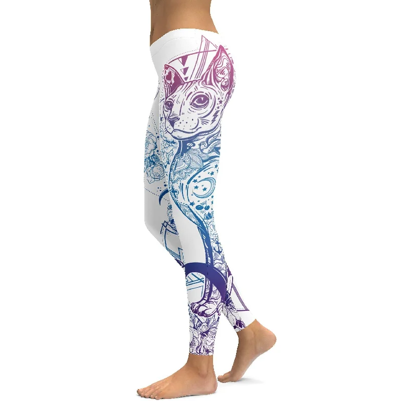 Bright White Cat Leggings