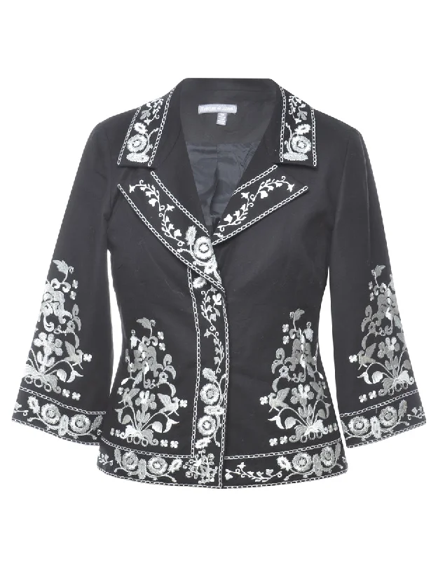 Embroidered Evening Jacket - M