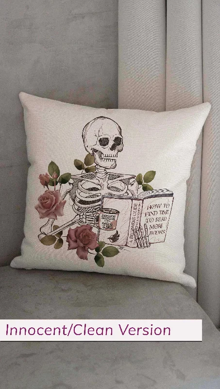 Death By TBR - Decorative Throw Pillow (Innocent/Clean)