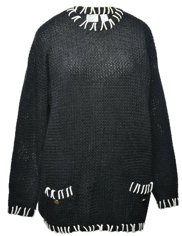 Black Petites Jumper - L