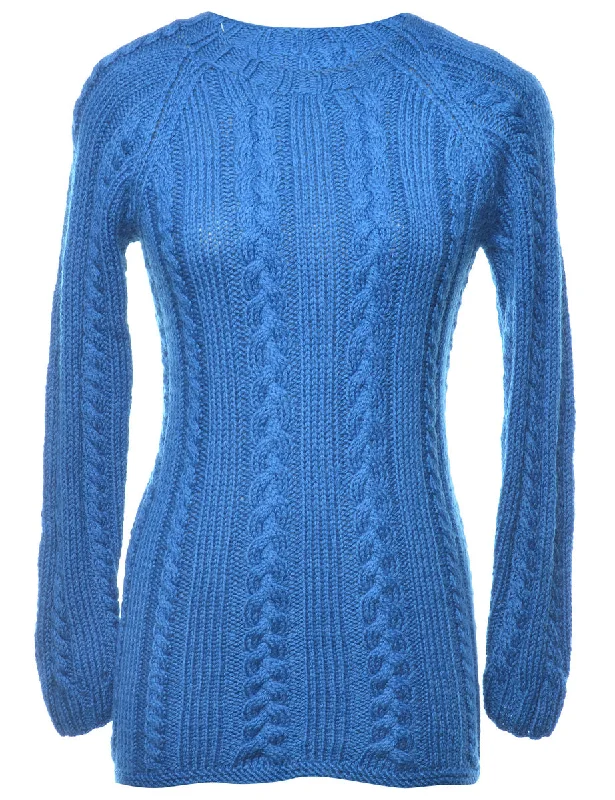 Cable Knit Jumper - M