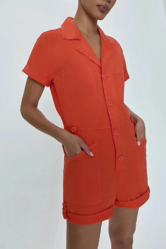 Pistola: Parker Romper in Blood Orange