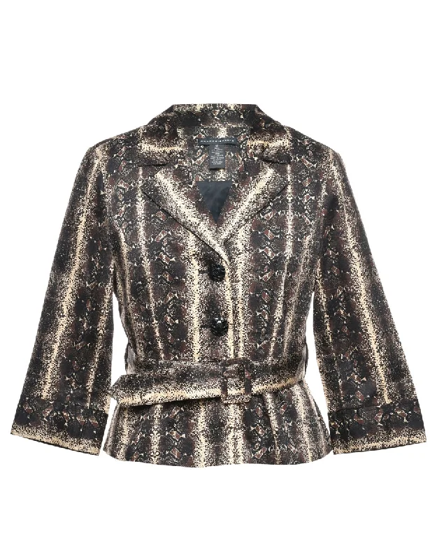 Animal Print Jacket - L