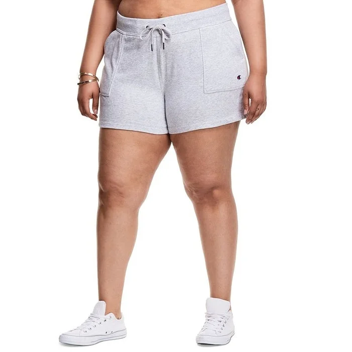 Champion Women's Campus Solid Shorts Gray Size 2X