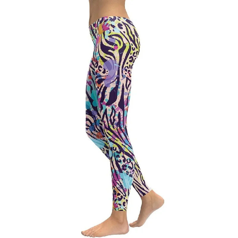 Colorful Animal Print Symbiosis Leggings