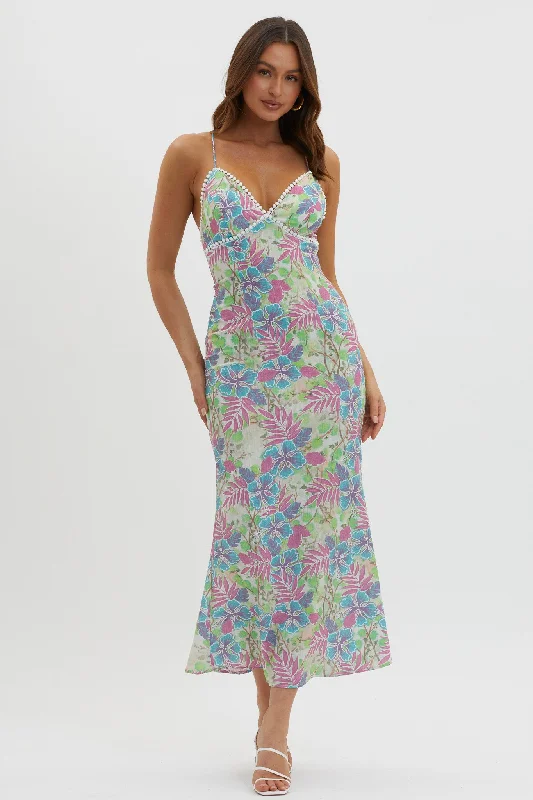 New Acquaintance Low Back Dress Floral Pink