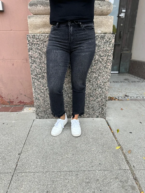 Mica Cyser Straight Charcoal Jeans-Final Sale