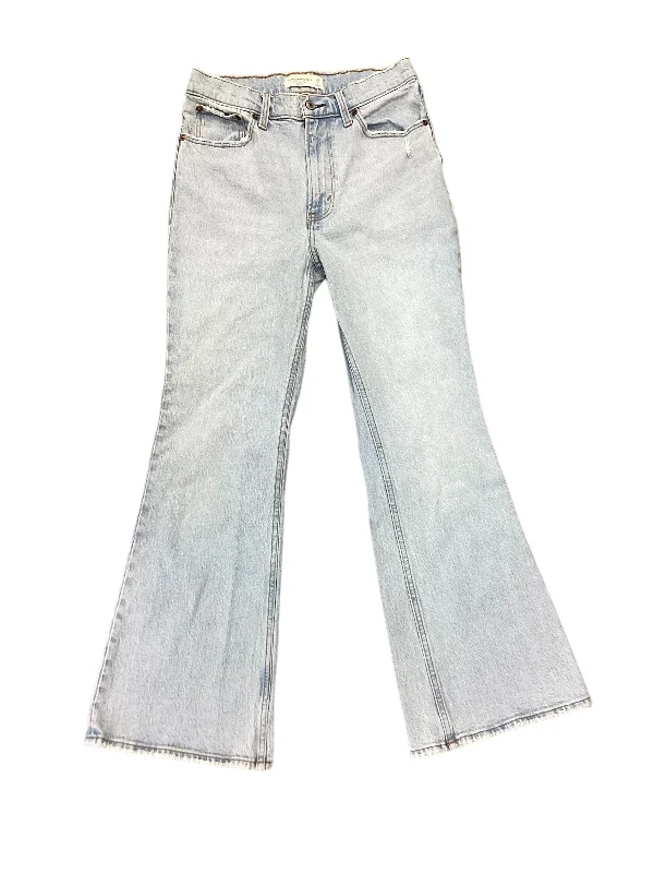 Jeans Flared By Abercrombie And Fitch In Blue Denim, Size: 4