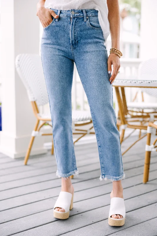 Just Black Denim: Can't Look Away Light Wash Straight Leg Jeans