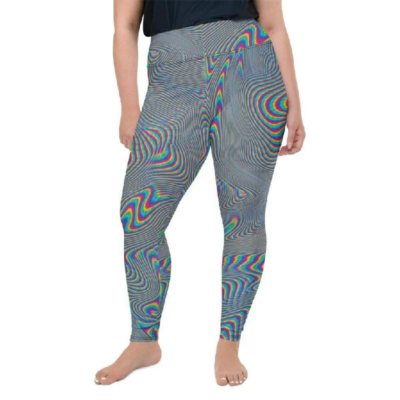 Psychedelic Abstract Plus Size Leggings