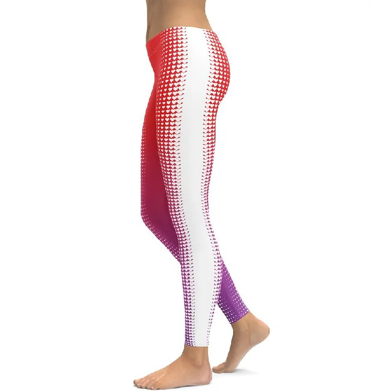 Hearts Optical Illusion Slimming Leggings