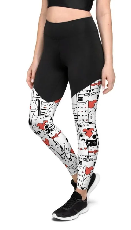 Kitties in Love Compression Leggings