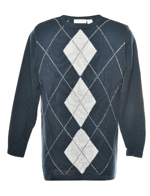 Liz Claiborne Argyle Jumper - S