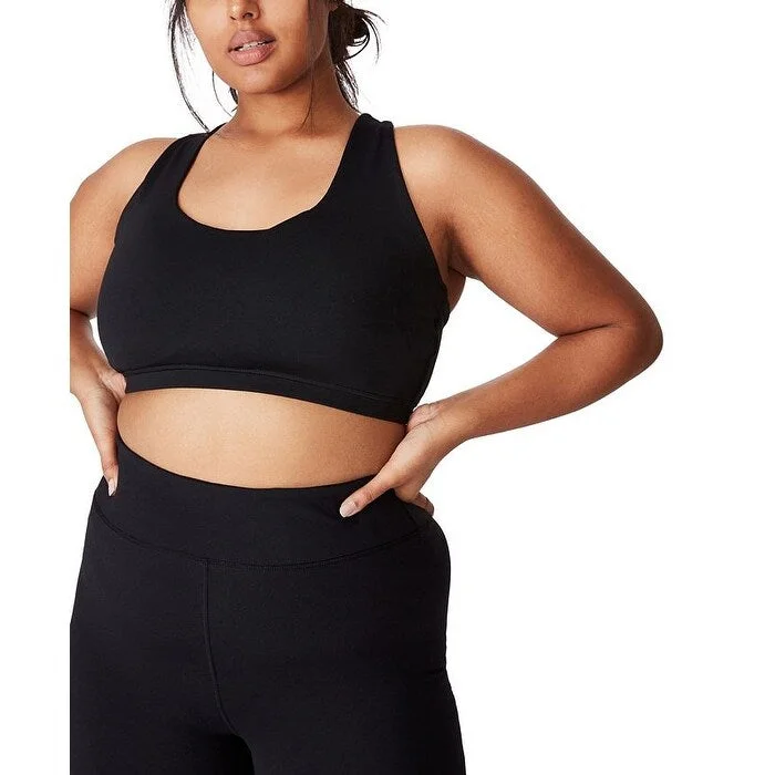 COTTON ON Women's Active Strappy Crop Top Black