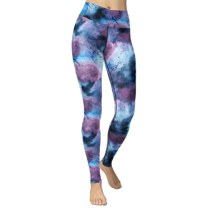 Watercolor Tie Dye Yoga Leggings