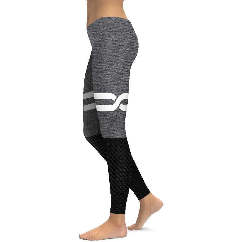 Grey and Black Infinity Leggings