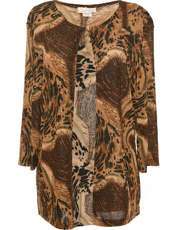 Animal Print Jacket - M