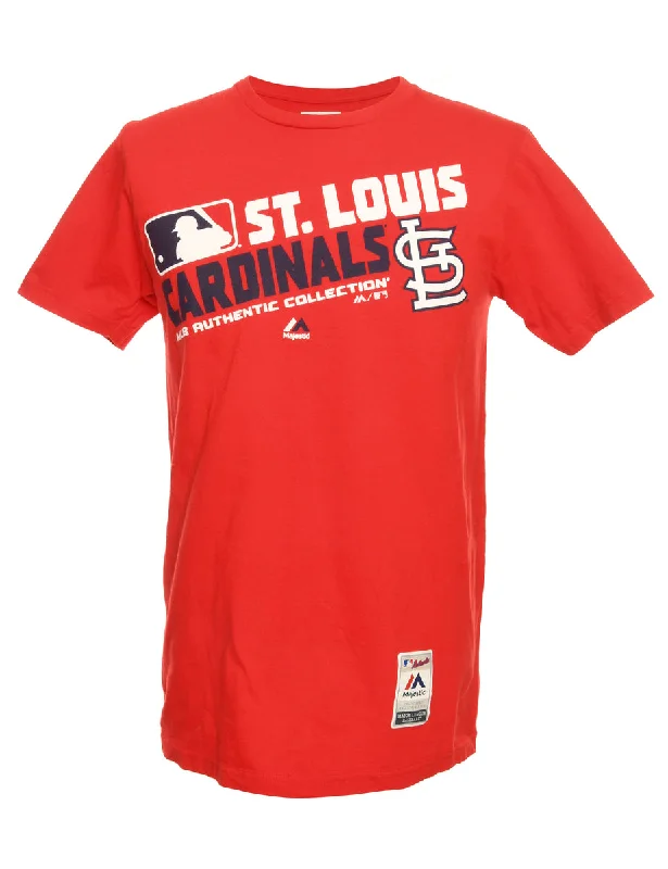 Red Majestic St.louis Cardinals Sports T-shirt - M