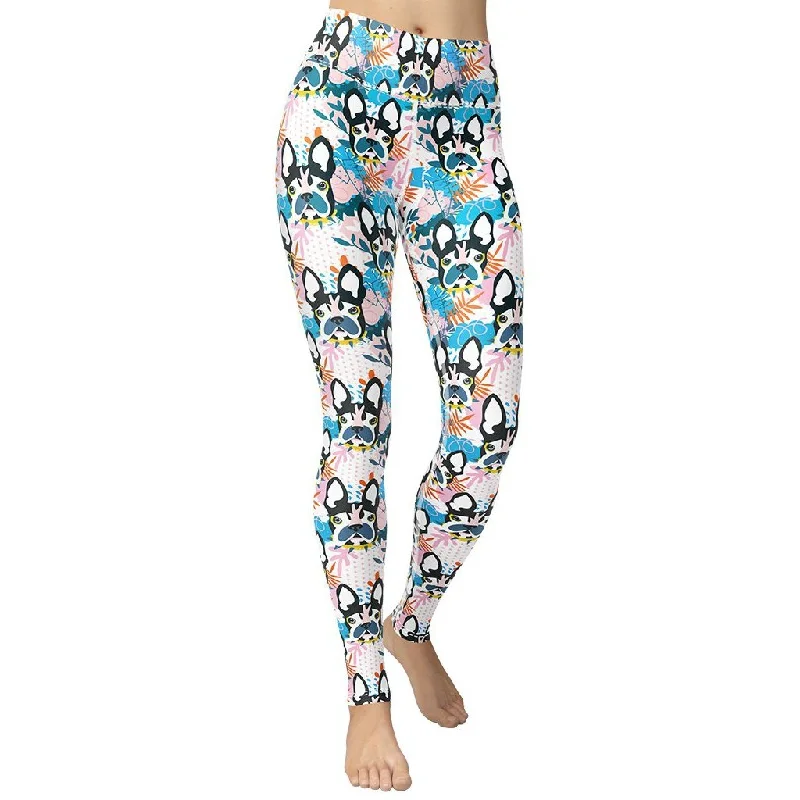 Cute Puppy Print Yoga Leggings