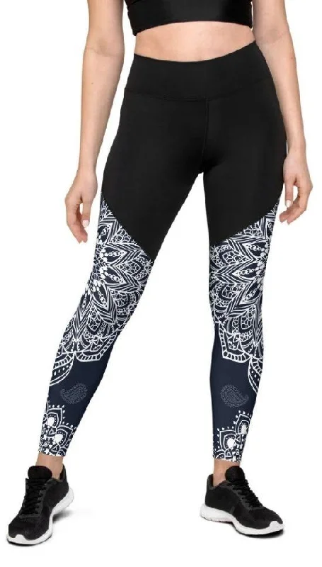 Mantra Compression Leggings Navy Blue