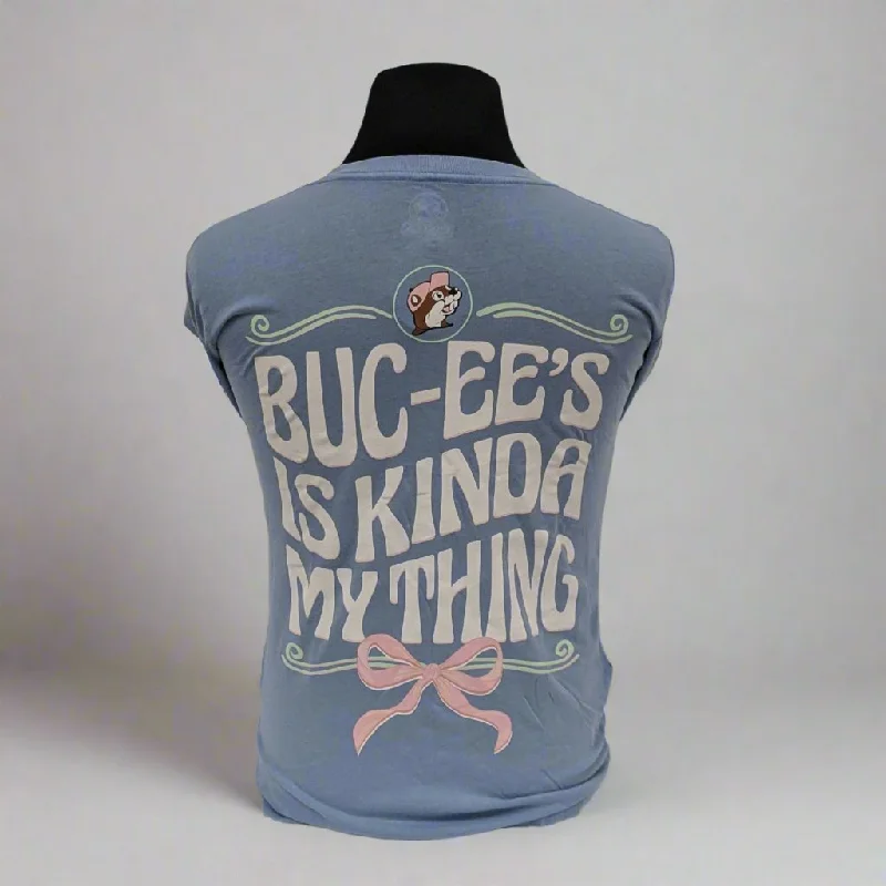 Buc-ee's "Kinda My Thing" Long Sleeve T-shirt - Women's Light Blue