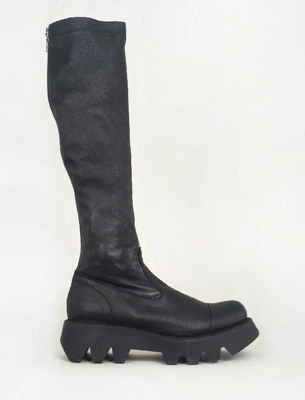 Stretch Nappa Tall  Boot, Black