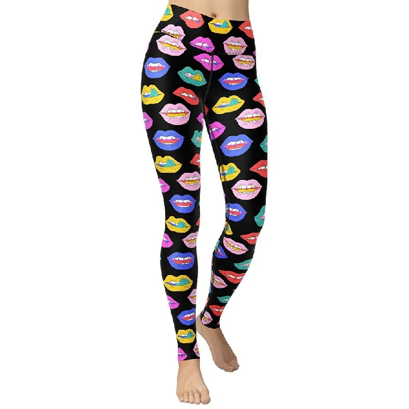 Colorful Lips Yoga Leggings