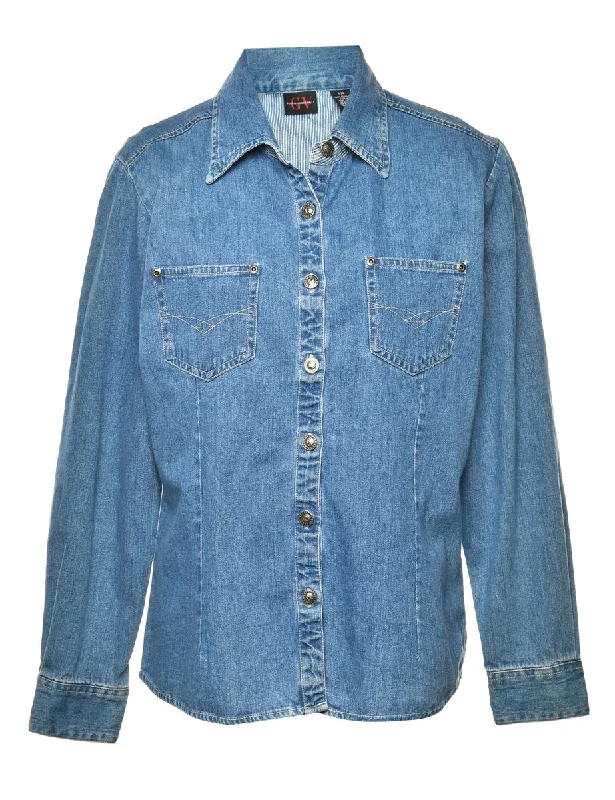 Long Sleeved Denim Shirt - S