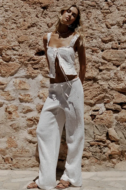 SNDYS Irene Pant White