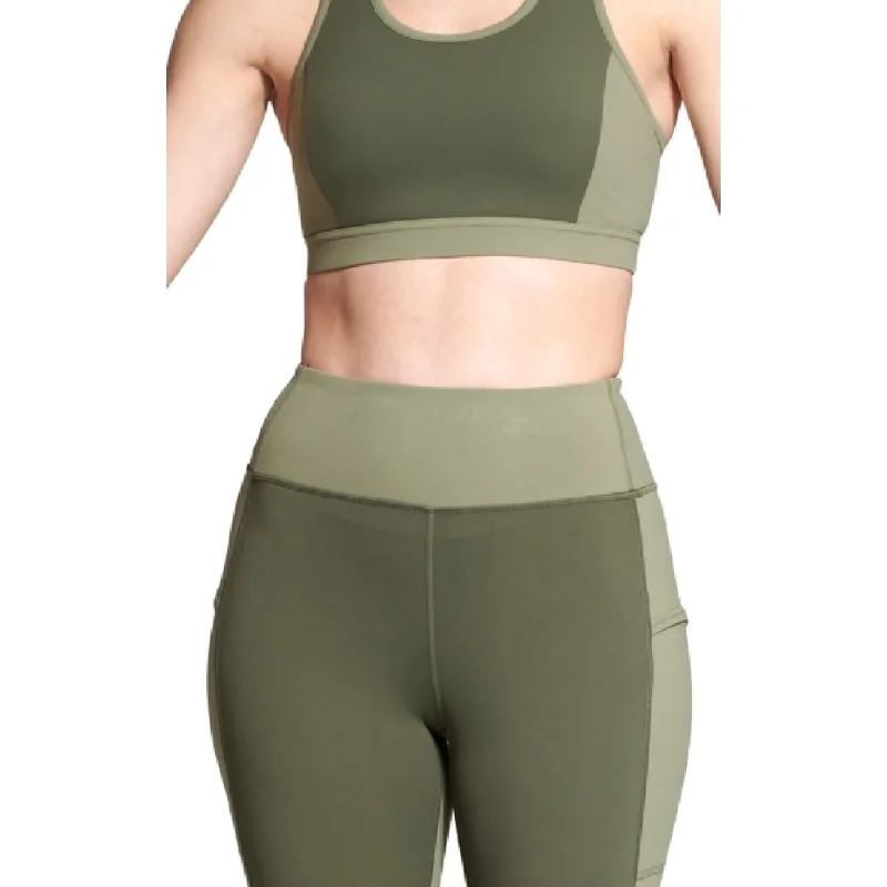 Bass Outdoor Women's Benton Po Back Pocket Sports Bra Green Size X-Small