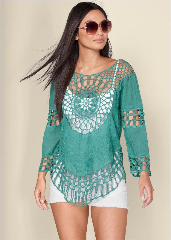 Crochet Top - Turquoise