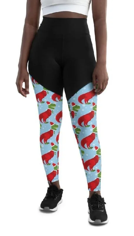 Christmassy Dinosaurs Compression Leggings