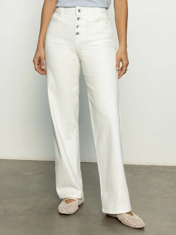 Luna Cuffed Jeans Bleached White