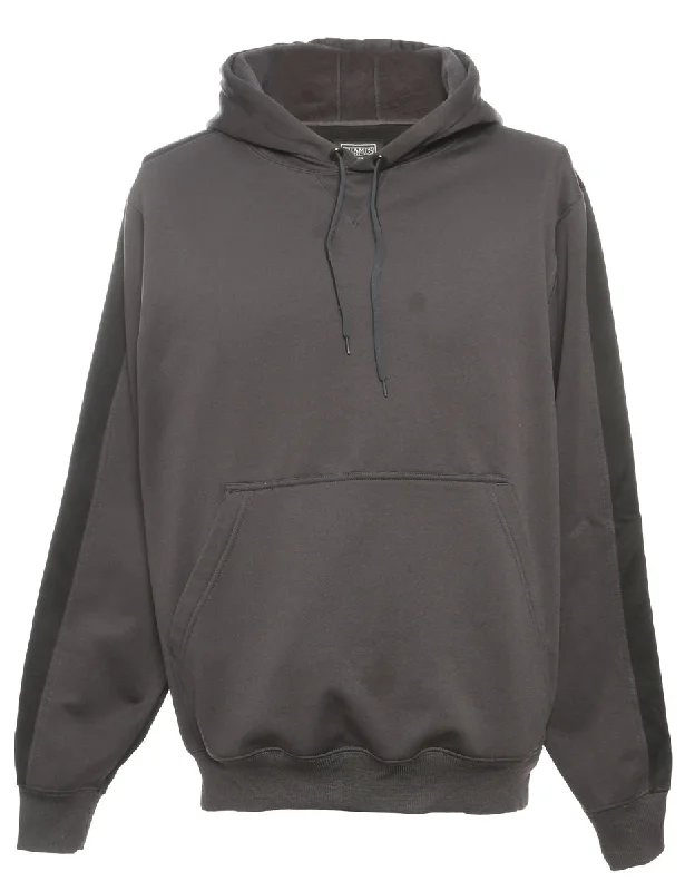 Grey Hooded Sweatshirt - L