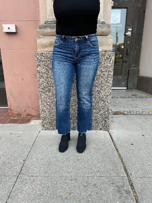 Lovervet Portable Straight Crop Mini Bootcut Jeans-Final Sale