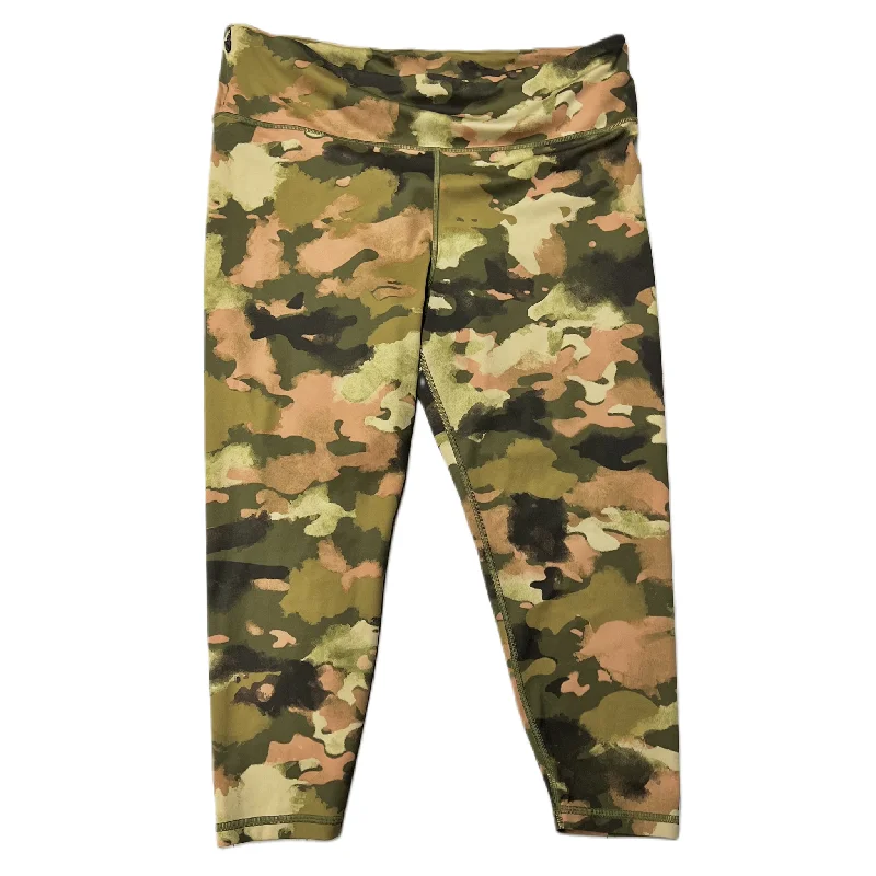 Athletic Leggings By Gap In Camouflage Print, Size: Xl